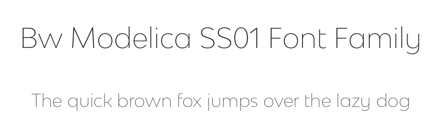 Bw Modelica SS01 Font Family by Alberto Romanos — Sans Serif Font