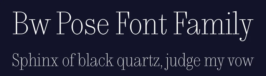 Bw Pose Font Family by Alberto Romanos — Decorative Font — thumbnail 2