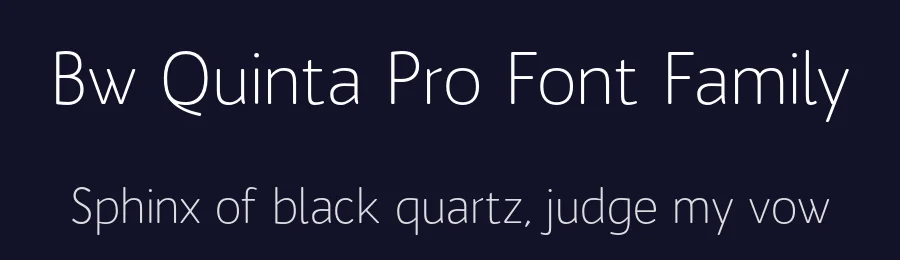 Bw Quinta Pro Font Family by Alberto Romanos — Sans Serif Font — thumbnail 2