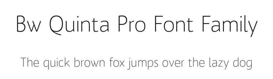 Bw Quinta Pro Font Family by Alberto Romanos — Sans Serif Font