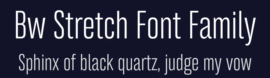 Bw Stretch Font Family by Alberto Romanos — Decorative Font — thumbnail 2