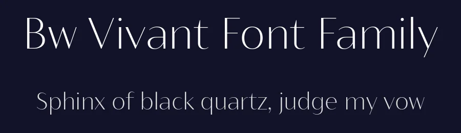 Bw Vivant Font Family by Alberto Romanos — Display Font — thumbnail 2