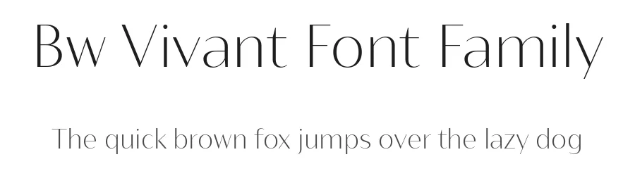 Bw Vivant Font Family by Alberto Romanos — Display Font