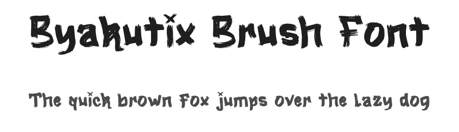 Byakutix Brush Font by Dhabee — Script Handwritten Font