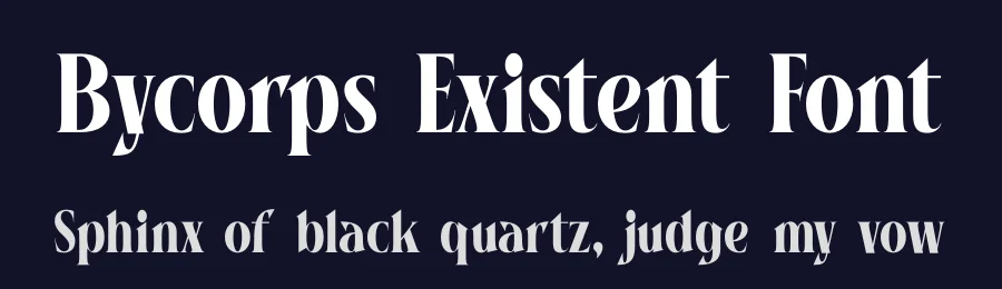 Bycorps Existent Font by timelesstype.co — Display Font — thumbnail 2