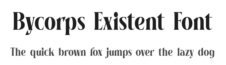 Bycorps Existent Font by timelesstype.co — Display Font