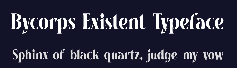Bycorps Existent Typeface by timelesstype.co — Display Font — thumbnail 2