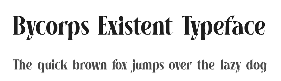 Bycorps Existent Typeface by timelesstype.co — Display Font