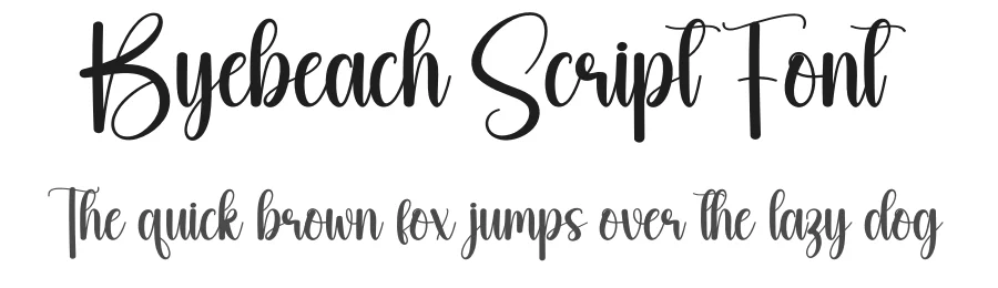 Byebeach Script Font by creativeletter — Script Handwritten Font