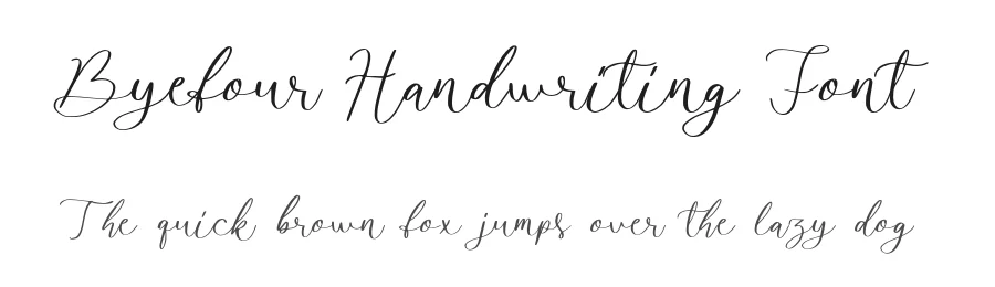 Byefour Handwriting Font by craftsupplyco — Script Handwritten Font