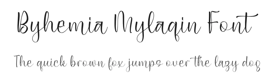 Byhemia Mylaqin Font by perspectype — Script Handwritten Font