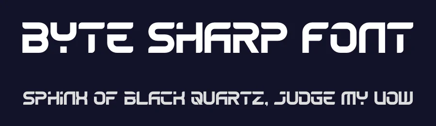 Byte Sharp Font by figuree — Sans Serif Font — thumbnail 2