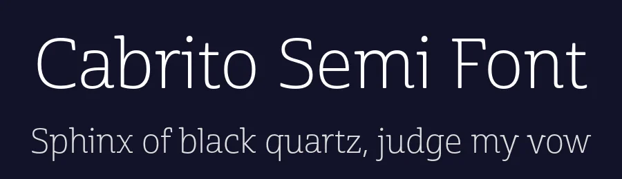 Cabrito Semi Font by insigne — Sans Serif Font — thumbnail 2
