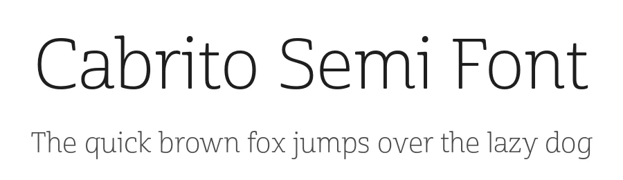 Cabrito Semi Font by insigne β Sans Serif Font