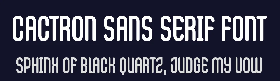 Cactron Sans Serif Font by Na cahua — Sans Serif Font — thumbnail 2