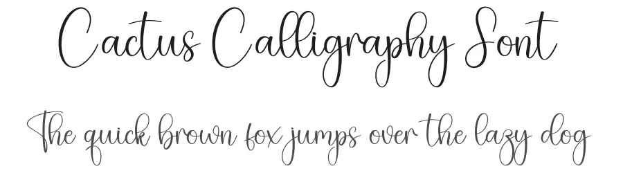 Cactus Calligraphy Font by creativeletter — Script Handwritten Font