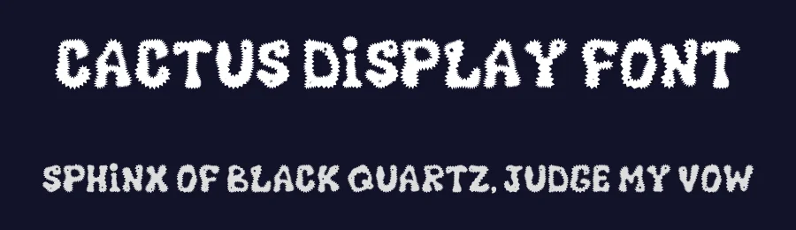 Cactus Display Font by anamalmusyaffaCreative — Display Font — thumbnail 2