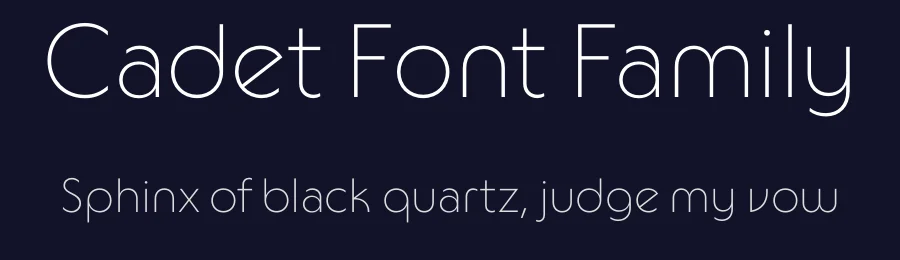 Cadet Font Family by Mark Butchko — Sans Serif Font — thumbnail 2