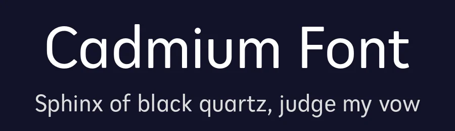 Cadmium Font by AVP — Sans Serif Font — thumbnail 2
