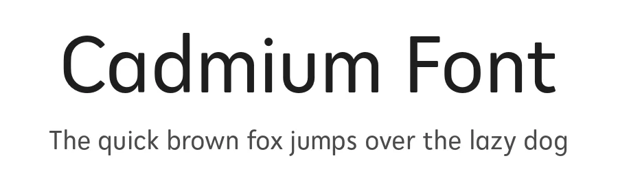 Cadmium Font by AVP — Sans Serif Font