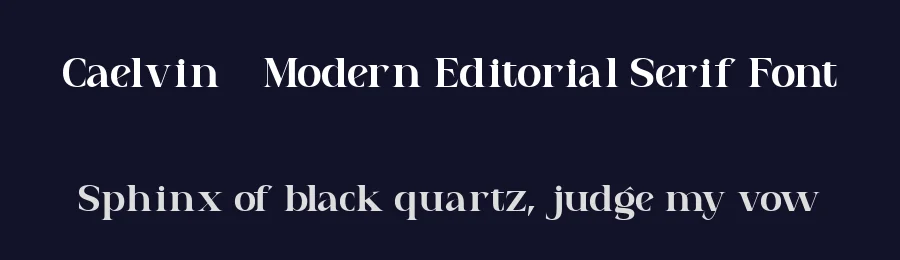 Caelvin – Modern Editorial Serif Font by Muksal Creative — Serif Font — thumbnail 2