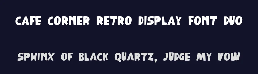 Cafe Corner Retro Display Font Duo by Littlehand — Display Font — thumbnail 2