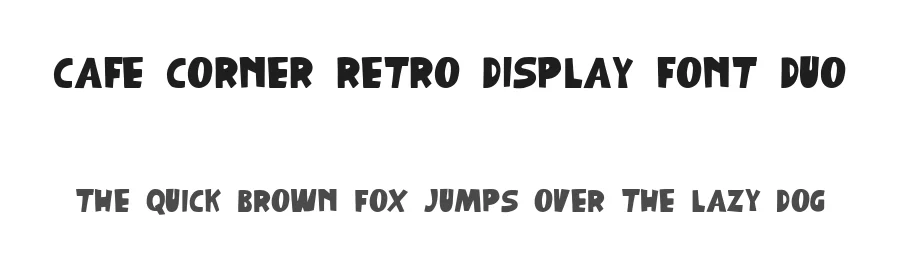 Cafe Corner Retro Display Font Duo by Littlehand — Display Font