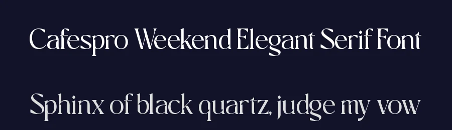 Cafespro Weekend Elegant Serif Font by Amorfa Type — Decorative Font — thumbnail 2
