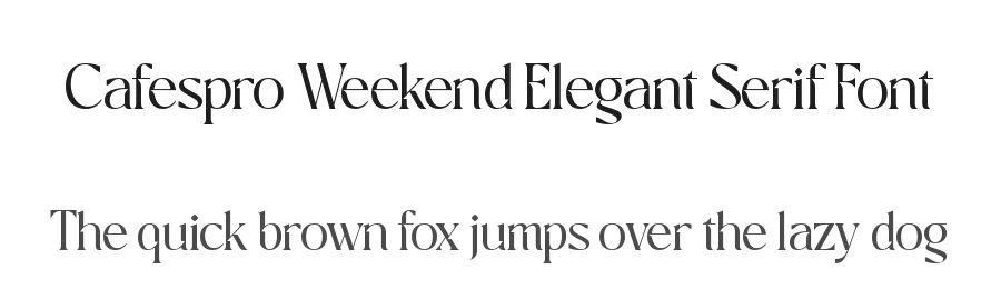 Cafespro Weekend Elegant Serif Font by Amorfa Type — Decorative Font