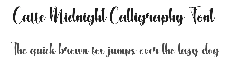 Caffe Midnight Calligraphy Font by andikastudio — Script Handwritten Font