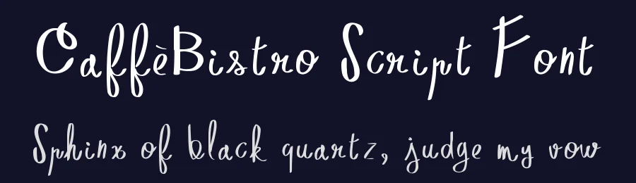 CaffèBistro Script Font by 1001fonts — Script Handwritten Font — thumbnail 2