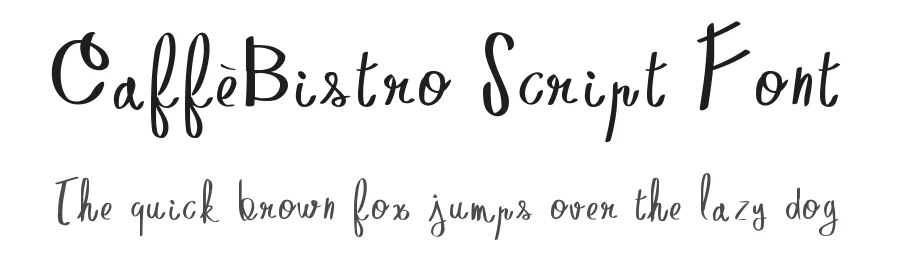 CaffèBistro Script Font by 1001fonts — Script Handwritten Font