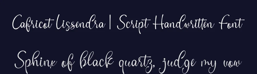 Cafricot Lissendra | Script Handwritten Font by Gracetypestudio — Script Handwritten Font — thumbnail 2