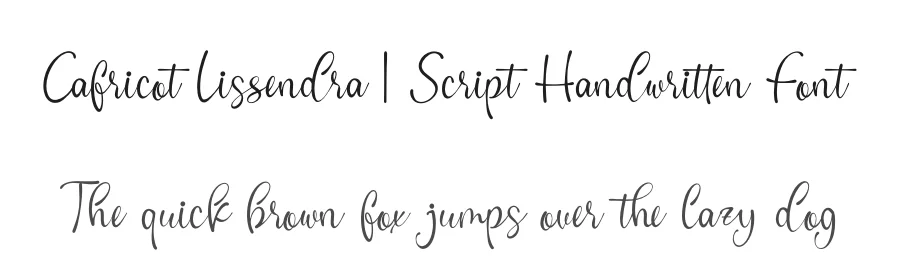 Cafricot Lissendra | Script Handwritten Font by Gracetypestudio — Script Handwritten Font