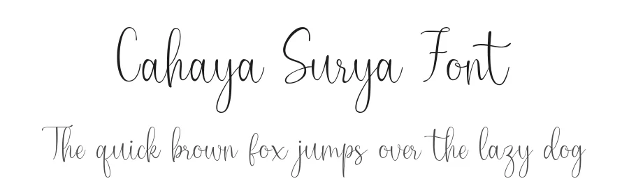 Cahaya Surya Font by Icreatype โ Script Handwritten Font