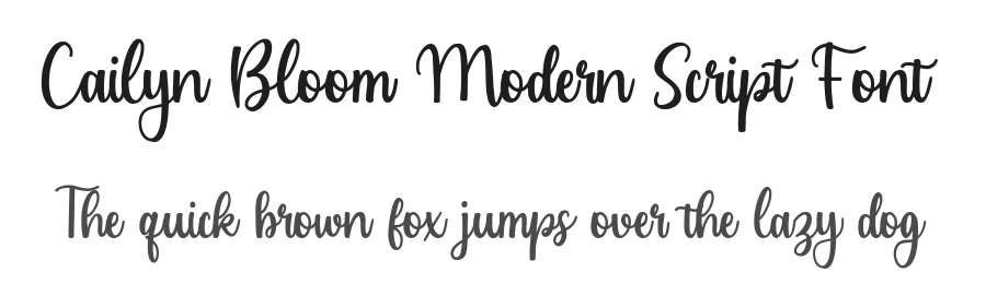 Cailyn Bloom Modern Script Font by balpirick — Script Handwritten Font