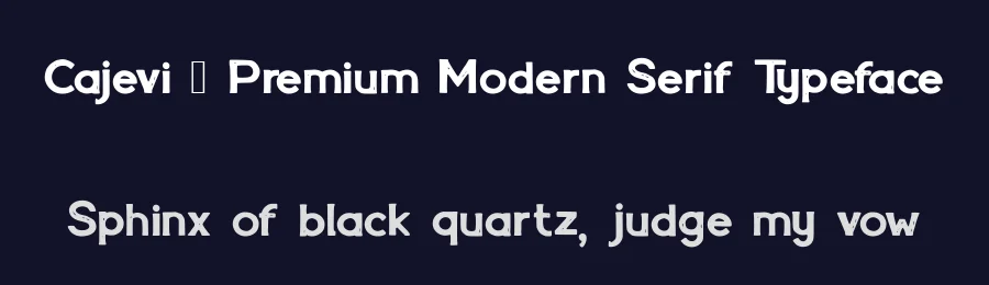 Cajevi – Premium Modern Serif Typeface by AstutiStudio — Display Font — thumbnail 2