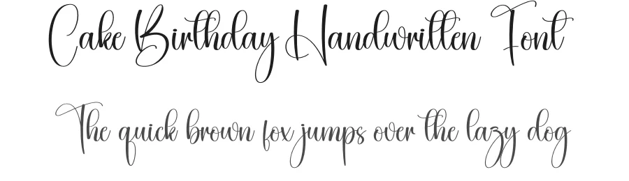 Cake Birthday Handwritten Font by creativeletter — Script Handwritten Font