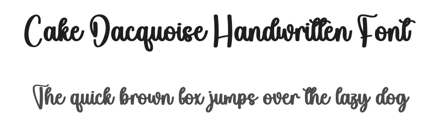 Cake Dacquoise Handwritten Font by creativeletter — Script Handwritten Font