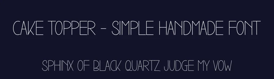 Cake Topper – Simple Handmade Font by andikastudio — Display Font — thumbnail 2