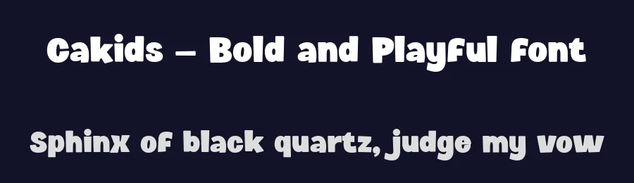 Cakids – Bold and Playful font by Salamahtype — Display Font — thumbnail 2