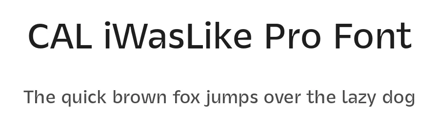CAL iWasLike Pro Font by California Type Foundry — Sans Serif Font