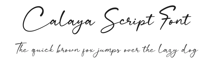 Calaya Script Font by craftsupplyco — Script Handwritten Font