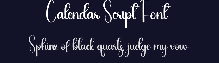 Calendar Script Font by creativeletter — Script Handwritten Font — thumbnail 2