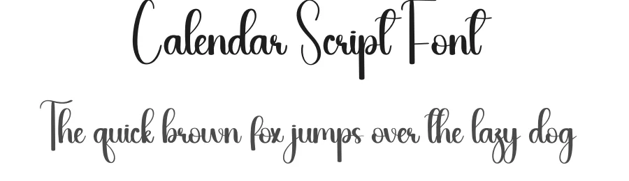 Calendar Script Font by creativeletter — Script Handwritten Font