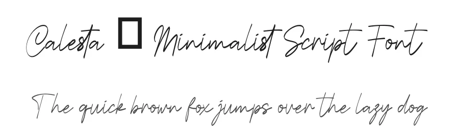 Calesta – Minimalist Script Font by Funtype — Serif Font