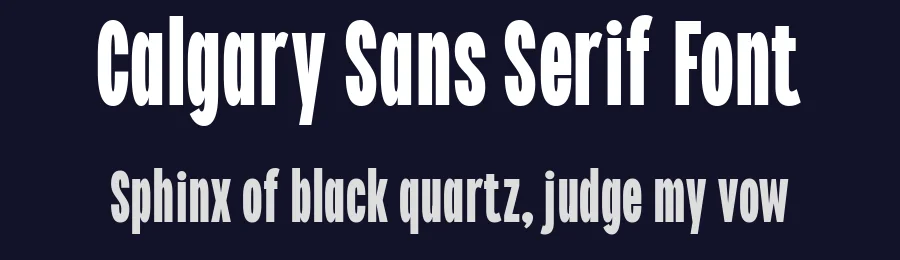 Calgary Sans Serif Font by Graham Paterson — Sans Serif Font — thumbnail 2