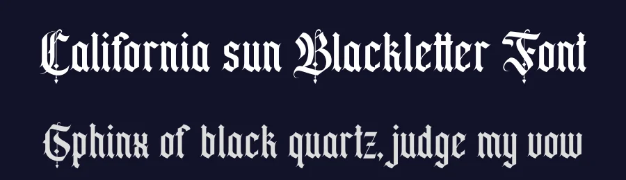 California sun Blackletter Font by fontkong — Decorative Font — thumbnail 2