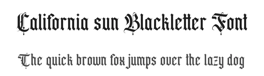 California sun Blackletter Font by fontkong — Decorative Font