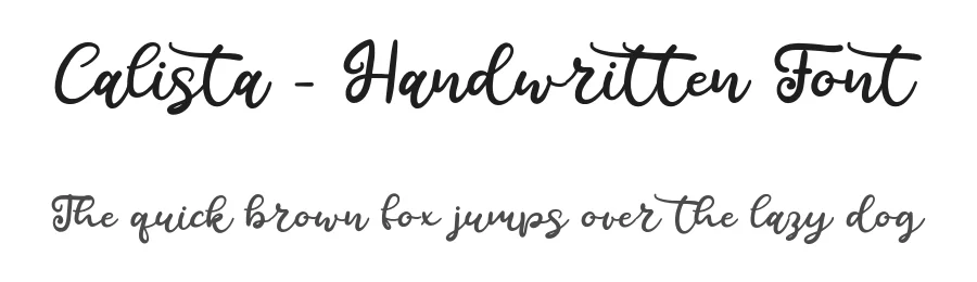 Calista – Handwritten Font by Naharstd — Script Handwritten Font